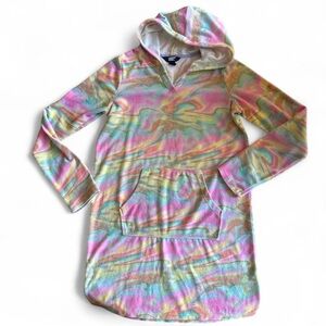 Lands’ End Kids Terry Cloth Tie-Dye Hooded Cover-Up | XL (14–16)